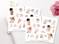 Preview: Gute Laune Mädchen Sticker Set